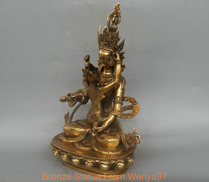 11'' China Tibet Vajrasattva Yab-yum Buddha Bronze Statue