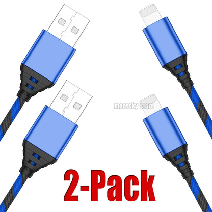 2xCharging Cable 3/6/10ft Data Sync Charge Cord For Apple iPhone 14 Pro Max Plus