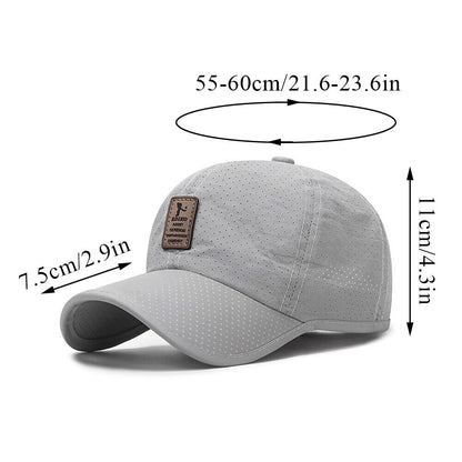 Summer Snapback Quick Dry Mesh Baseball Cap Outdoor Golf Breathable Hat Unisex