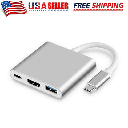 USB-C Type C HDMI Adapter Cable Converter Hub for Macbook Android Phone HDTV TV