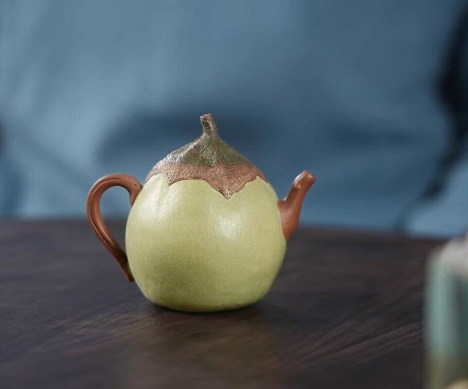 180cc Chinese Yixing Handmade Zisha Teapot Duan Ni Eggplant Hu Gongfu Tea Pot