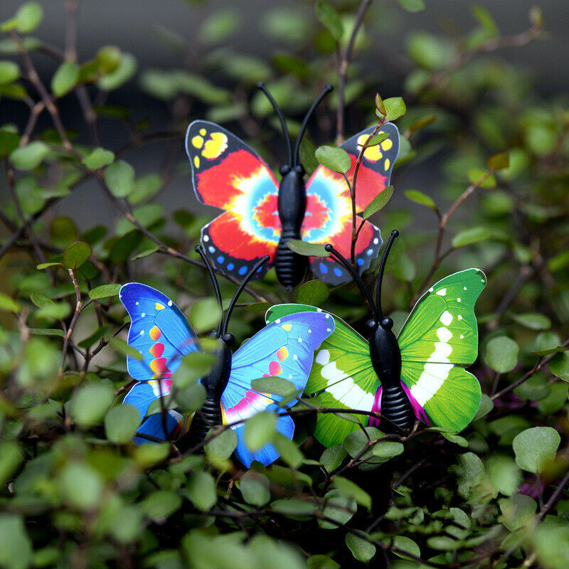 8pcs Simulation Butterfly Decoration Supplies Moss Micro Landscape Garden Deco