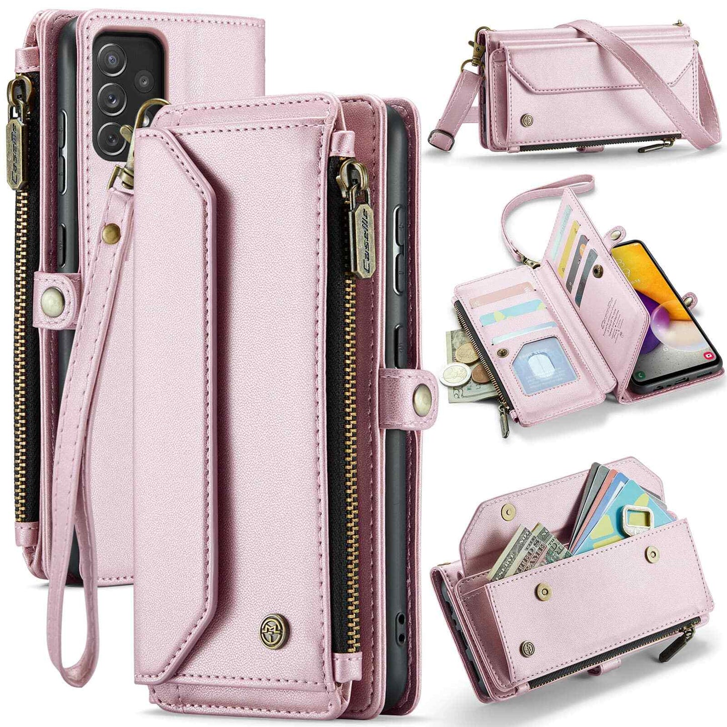 Crossbody for Samsung Galaxy A15 A25 A32 A33 A35 A55 A72 Case Wallet Card Holder
