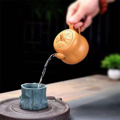 Chinese yixing zisha duan clay tea pot marked calabash design pot teapot