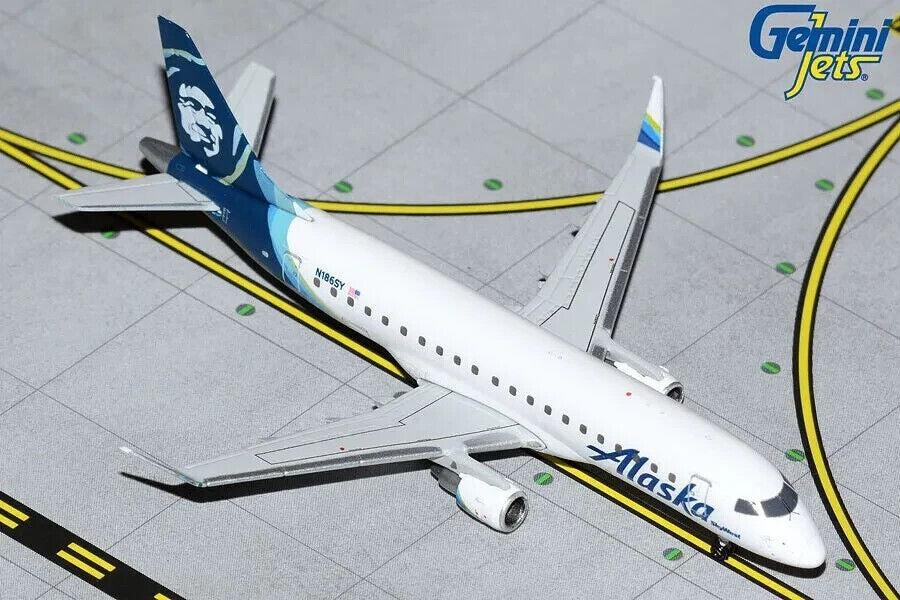 1:400 GeminiJets Alaska Embraer ERJ-170-200LR Airplane Diecast Aircraft Model