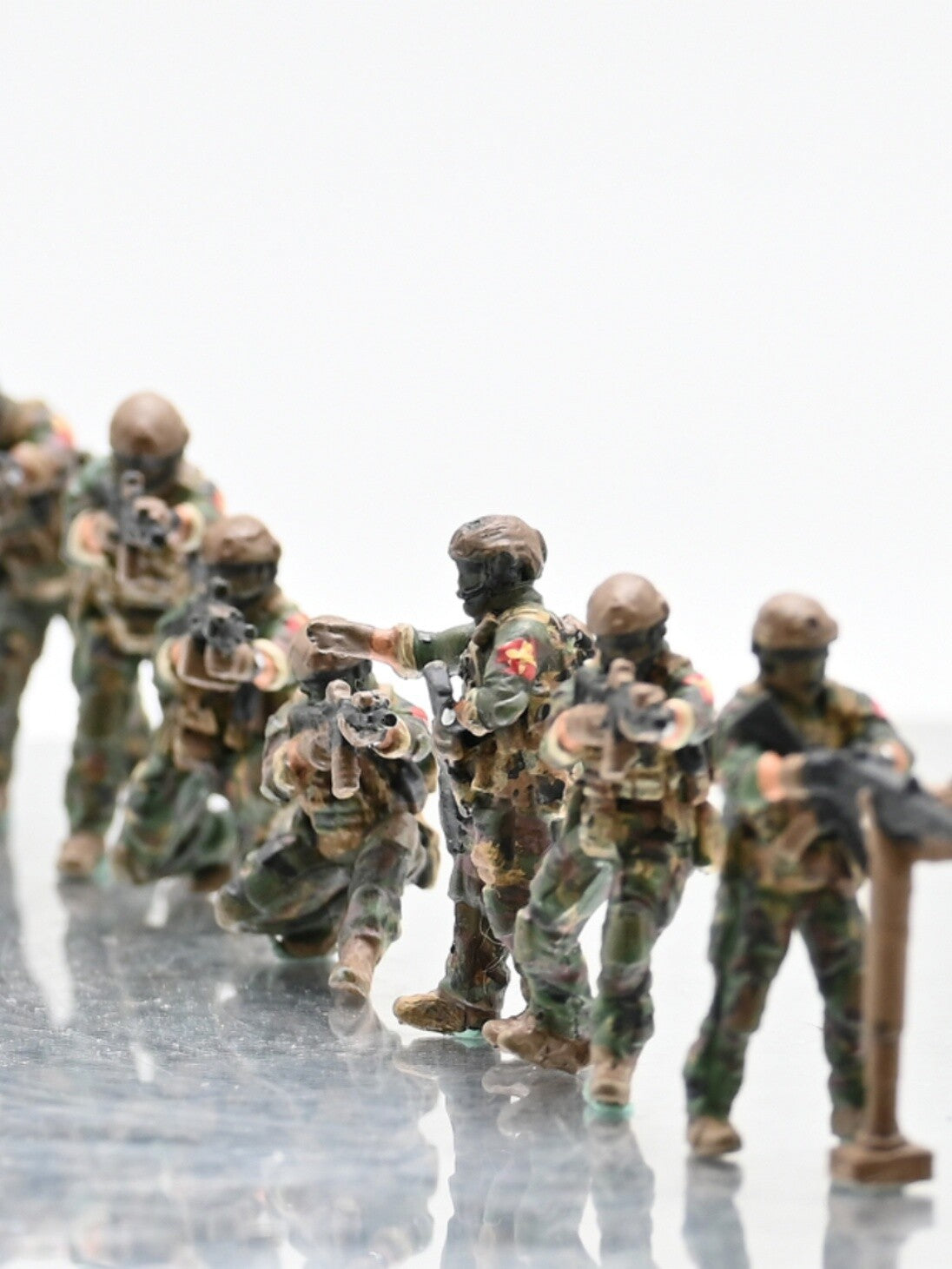 1/72 USA Modern Special Soldier 7member Team Model Figure Painted for Mini Scene
