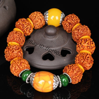 China Tibetan Collection Petal Vajra Bodhi Bracelet Men's Gift National Jewelry
