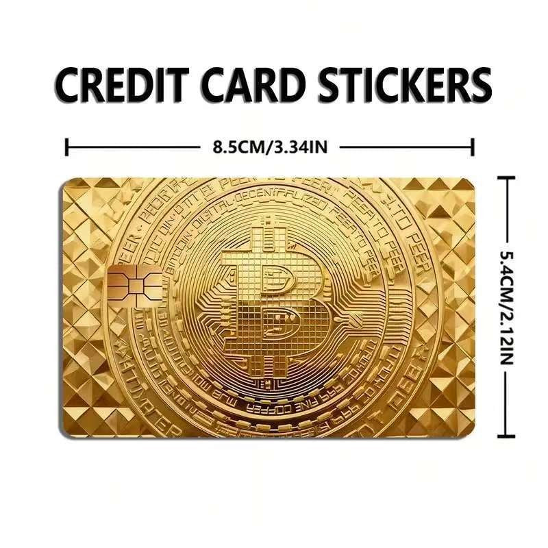 10 pieces of creative Bitcoin decorative credit card protection stickers