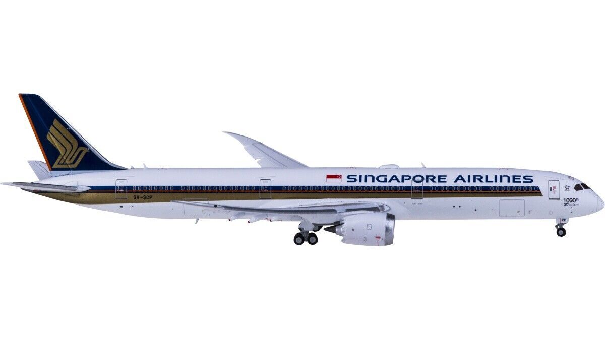 1:400 JC Wings SINGAPORE AIRLINES BOEING 787-10 Airplane Flap Down Diecast Model