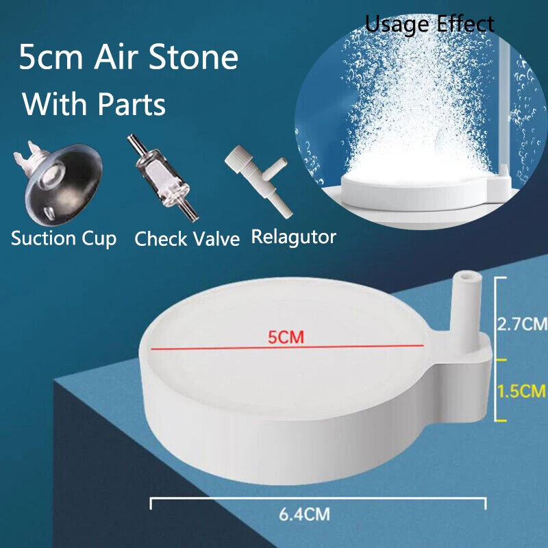 Aquarium Accessories 35 50 80mm Oxygen Aerator Increasing Air Bubble Stone Tools