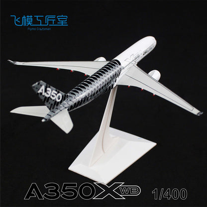 YRD 1 /400 Scale Model Airbus A350-900 Carbon Painted Zinc Alloy Diecast