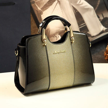 Simple Shoulder Bag Handbag Purses Patent Leather Messenger Clutch 33*13*22 CM