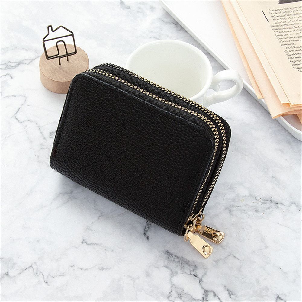 Wallet Coin Purse Synthetic Leather Zipper Card Holder Case Pocket Money Bag 1PC