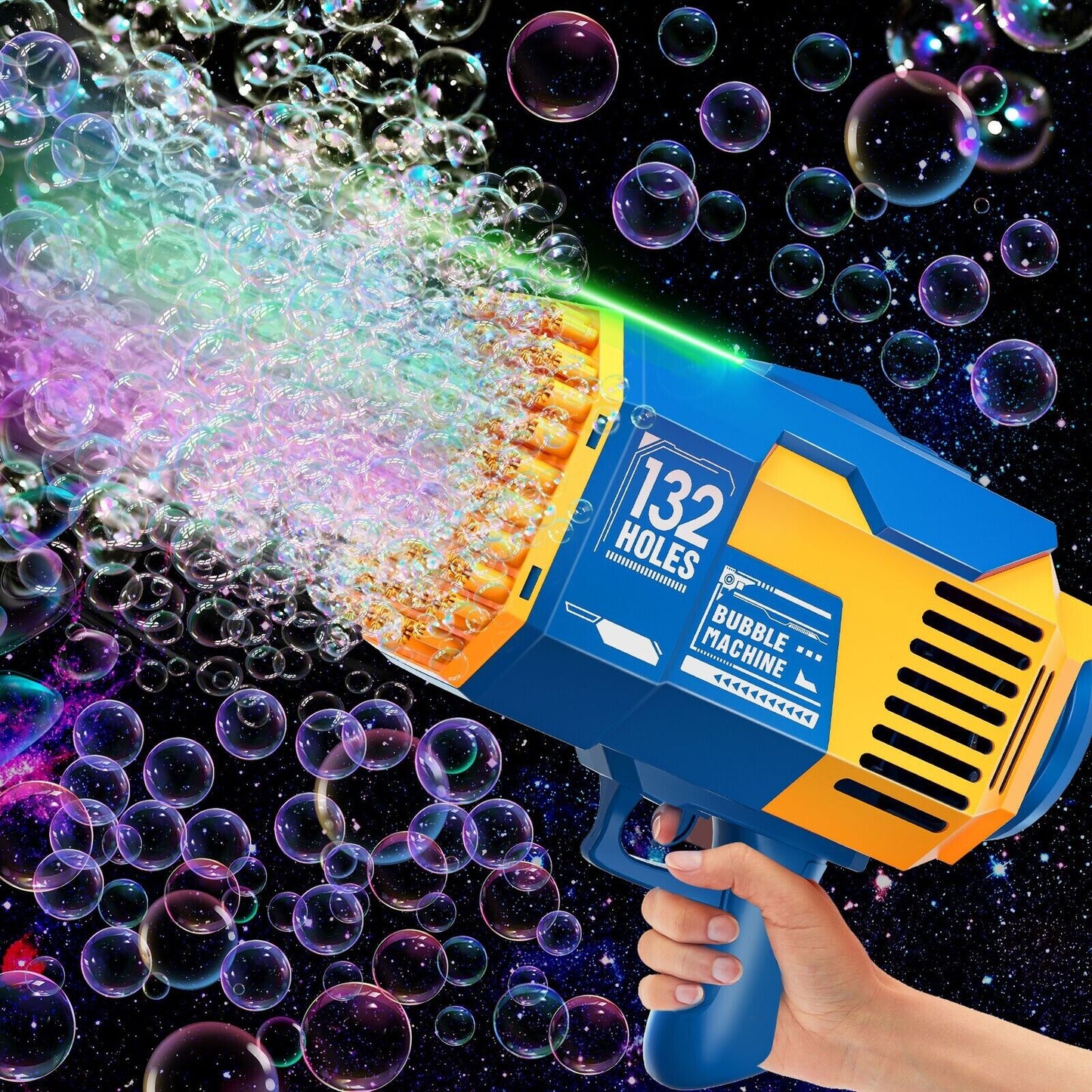 132Hole Magic Rocket Launcher Pink Bubble Gun Bubble Bazooka Bubble Machine Gift