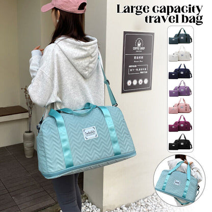 Extensible Dry Wet Separation Handbag Shoulder Bag Waterproof Travel Yoga Sports