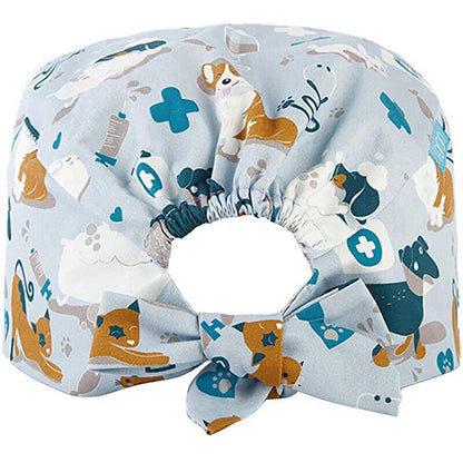Surgical Cap Doctor Nurse Headwear Adjustable Sweat-absorbent Head Cover Hats