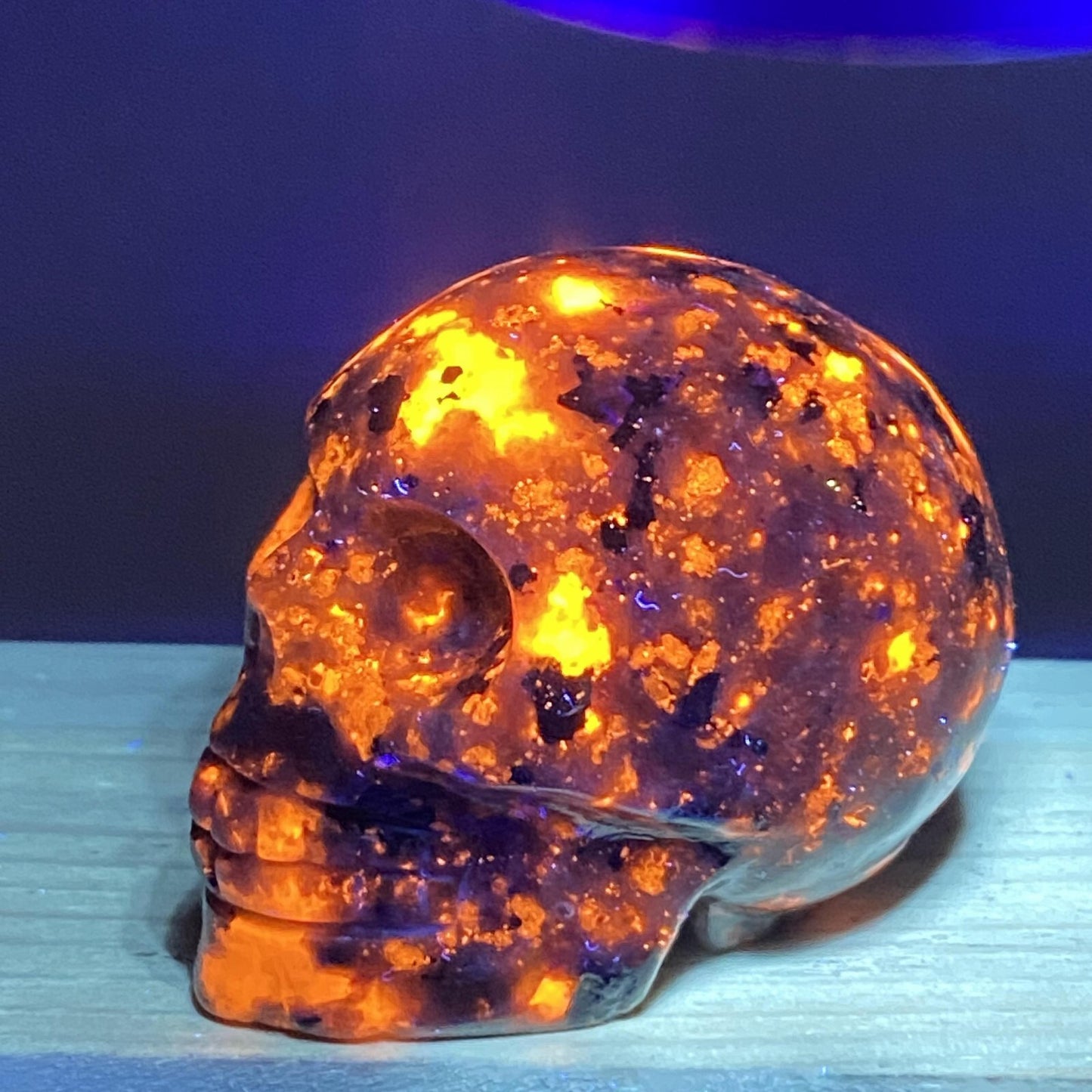 1pc Natural Yooperite Quartz Carved Crystal Skull Reiki Healing 2"
