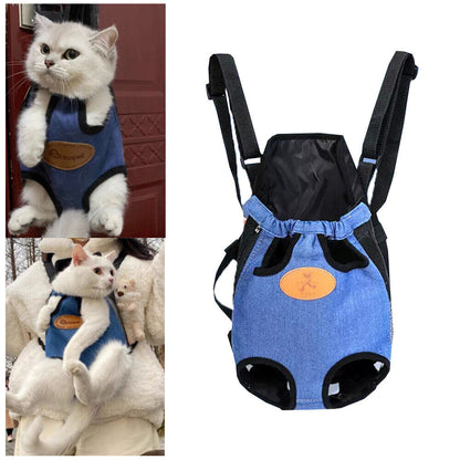 Pet Carrier Backpack Adjustable Pet Front Cat Dog Carrier Travel Bag Legs Out