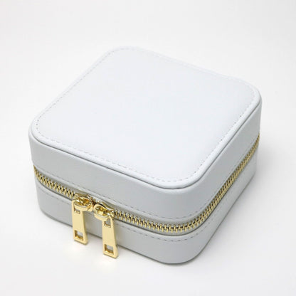 Customized Genuine Leather Earrings Ring Case Jewelry Storage Box 11.5*11.5*6 CM