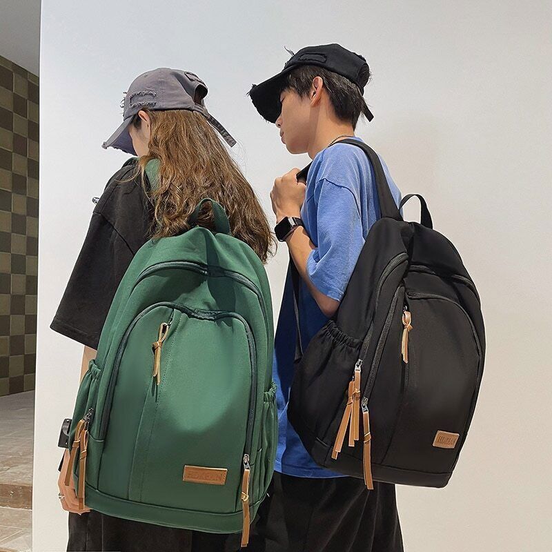 Nylon Men Female Book BagSchool Bag Male Women College Backpack Lady Backpack