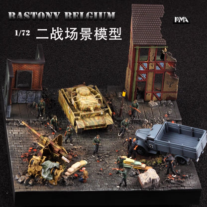 1/72 PMA WWII Europe Street Scene Floor Finished Model Without Tank and Soldier