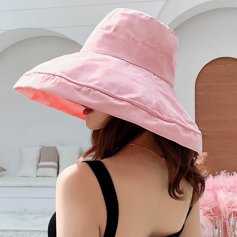 Sun Hat Big Brim Female Seaside Protection UV Cap Japanese Wild Fisherman Korean