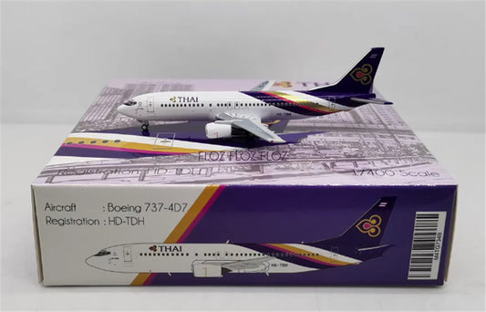 Miniature Model THAI for Boeing B737-400 HS-TDH 1:400 Aircraft Pre-built Model
