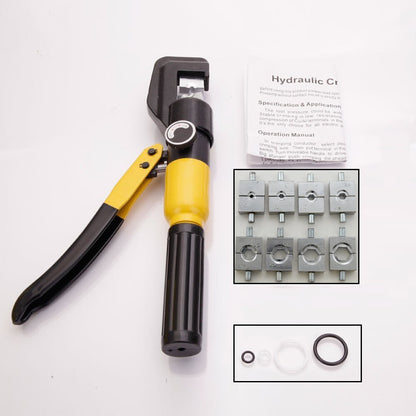 10 Ton Hydraulic Crimper with 8 Dies & Storage Case - Crimping Tool for Wire Lug