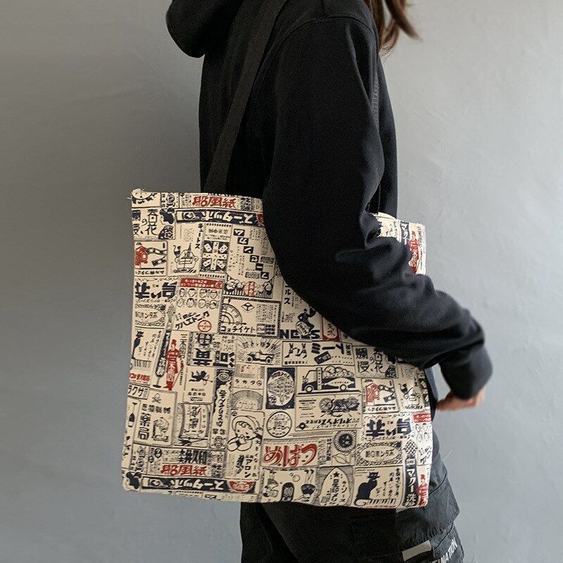 Canvas Totes Large Shoulder Bags Shopping Purse Handbag Tote Pouch 42*38 CM Bags