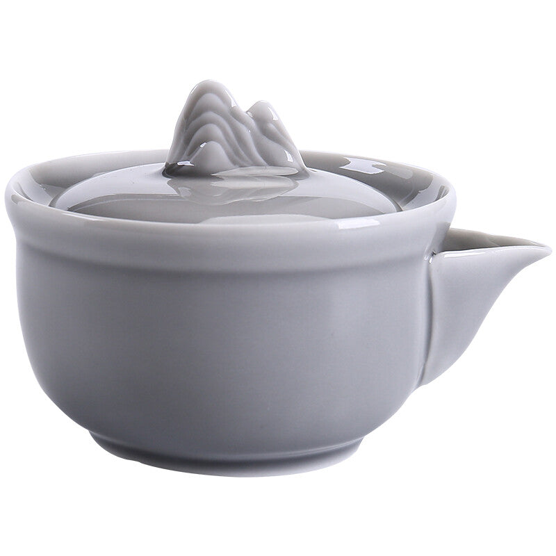 Handheld Teapot Celadon Ice Gray Glaze Ceramic Kung Fu Tea Set Pot Brewing