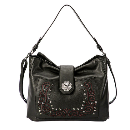 Celela Designer Handbag Women Handbag Bag Embroidered Pattern Studs Hobo Purse