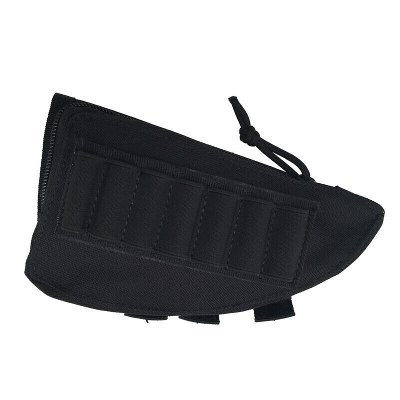 Tactical Hunting Rifle Buttstock Bag Magazine Pouch Rest Shell Mag Ammo Pouch