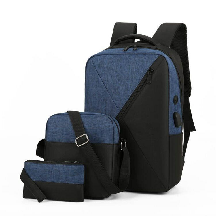 Outdoor Travel Bags 3 Pcs / Set Men's Business Oxford Backpack Leisure Schoolbag