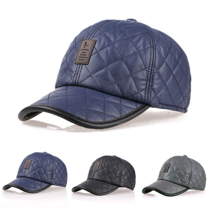 Casual Baseball Caps Warm Hats Sports Caps Bright Leather Casual Hats Men's Hats