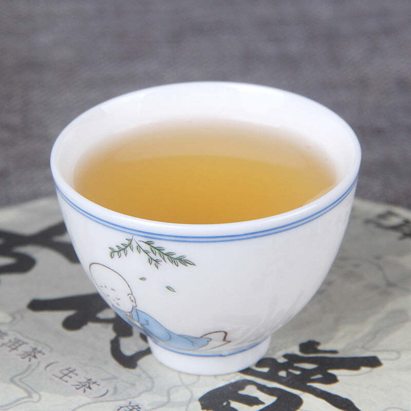 357g Aged Tree Puerh Raw Tea Cake Yunnan Qizi Pu-erh Shengcha Organic Pu'er Tea