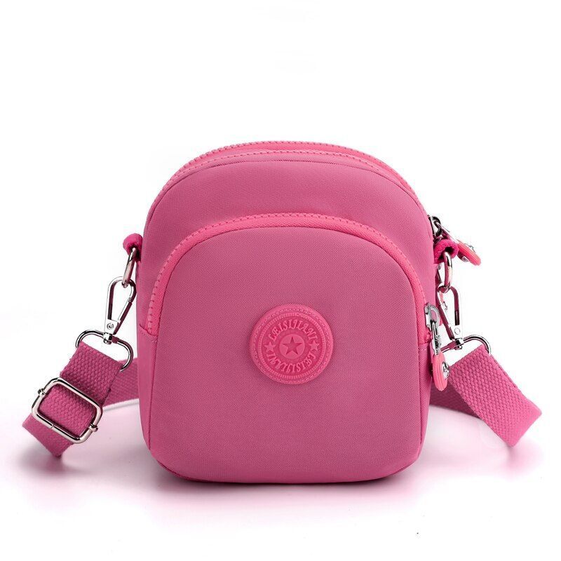 Nylon Shoulder Bag Waterproof Handbag Travelling Tote Crossbody Purse 14*1*17 CM