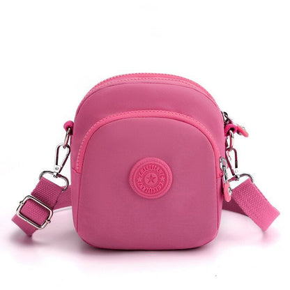 Nylon Shoulder Bag Waterproof Handbag Travelling Tote Crossbody Purse 14*1*17 CM