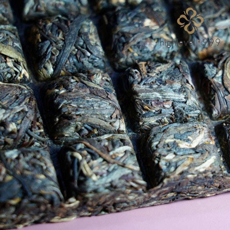 200g Ripe Pu'er Brick Yunnan Menghai Bingdao Big Leaf Compressed Dried Leaf Tea