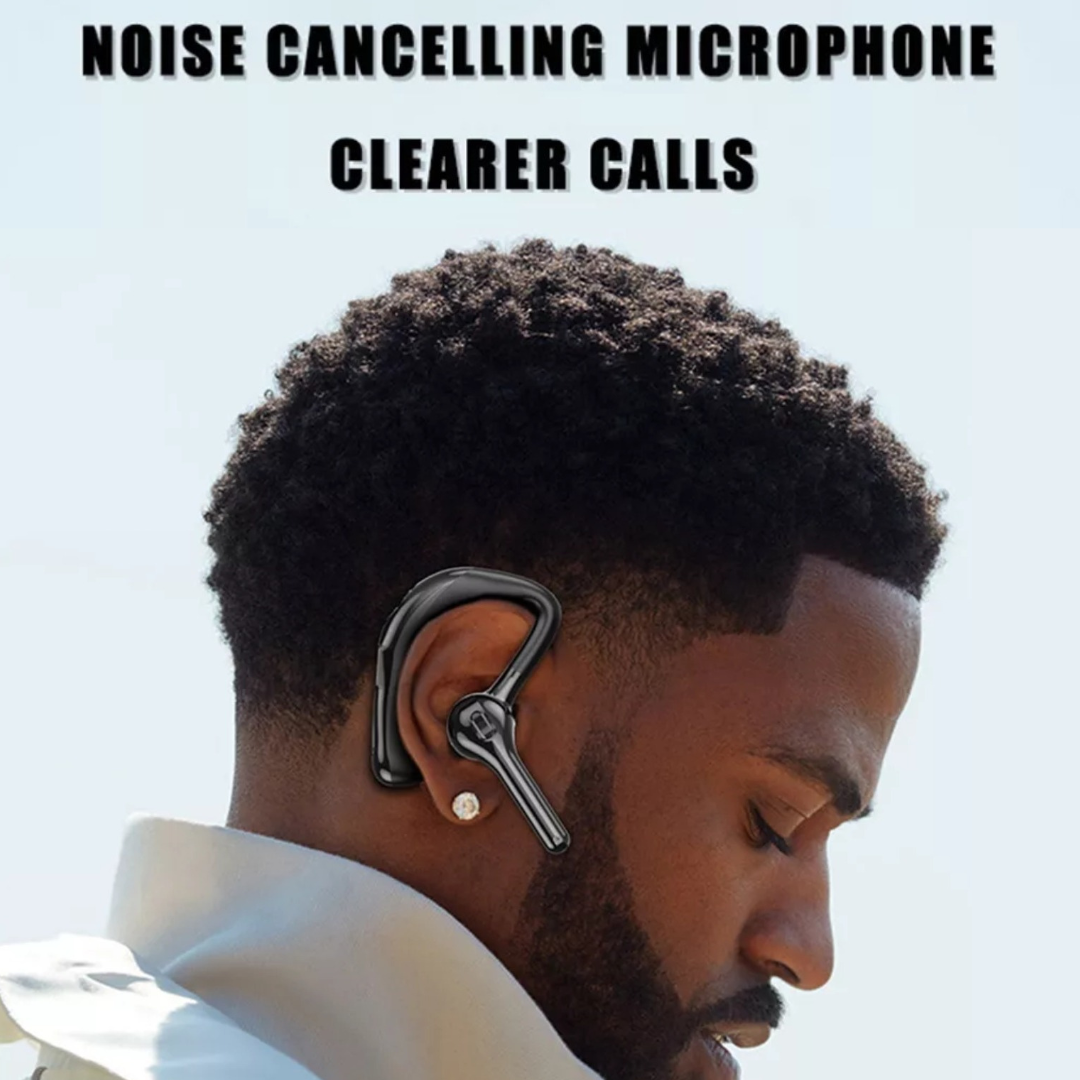 Bluetooth 5.2 Earpiece Wireless Headset Driving Trucker Earbuds Noise Cancelling