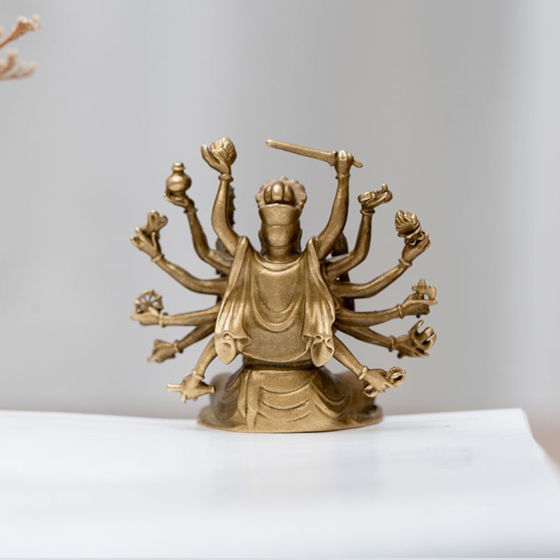 Bronze Mini Bodhisattva Sculpture Statues Buddha Mother Buddha Decoration