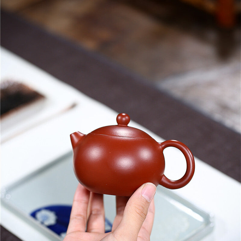 Xishi Pot Marked Ball Shaped Infuser Holes True Yixing Zisha Clay Dahongpao Pot