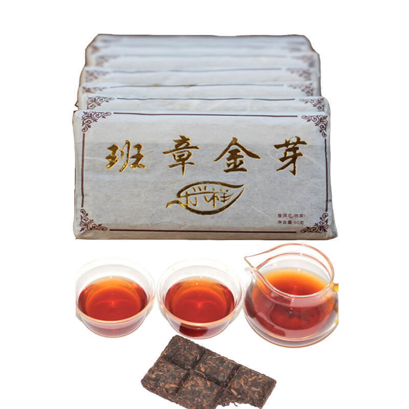 Pu'er Tea Black Tea Top Quality Ripe Puerh Tea 50g Brick Shu Chinese Yunnan Puer