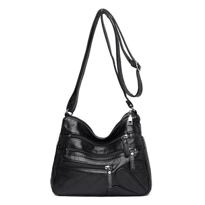 High Quality Soft Leather Shoulder Bags Multi-Layer Crossbody Bag Handbag Purse