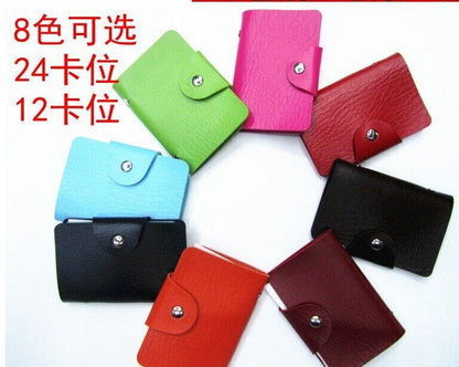 Credit Card ID Holder Women's Card Package Men's Leather Cards Bag Case Business