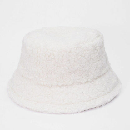 Bucket Hats Lamb Faux Fur Thickened Warm Velvet Winter Outdoor Plush Fisherman