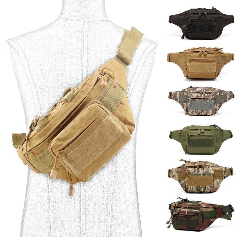 Tactical Men Waist Pack Nylon Hiking Pocket Pouch Outdoor Sport Army Belt Bag