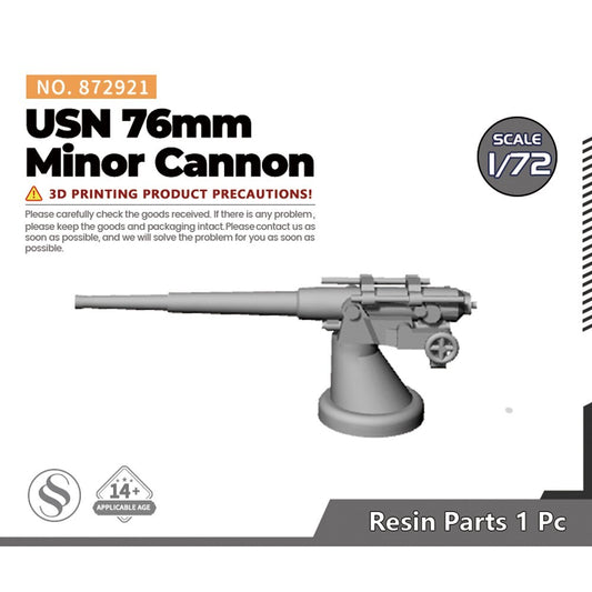SSMODEL SS872921 1/72 Model Upgrade Parts USN 76mm Minor Cannon