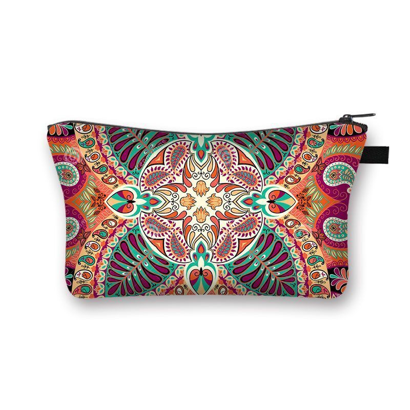 Vintage Pattern Multifunctional Cosmetic Bags Organizer Gothic Wallet Polyester