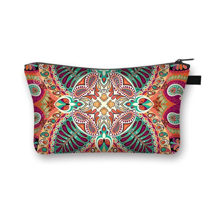 Vintage Pattern Multifunctional Cosmetic Bags Organizer Gothic Wallet Polyester