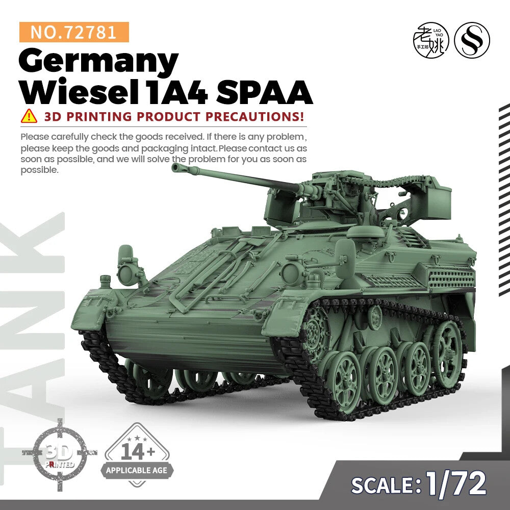 SSMODEL SS72781 1/72 25mm Military Model Kit Germany Wiesel 1A4 SPAA